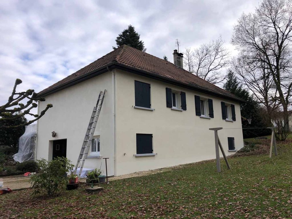 Ravalement de façade complet par projection_Après